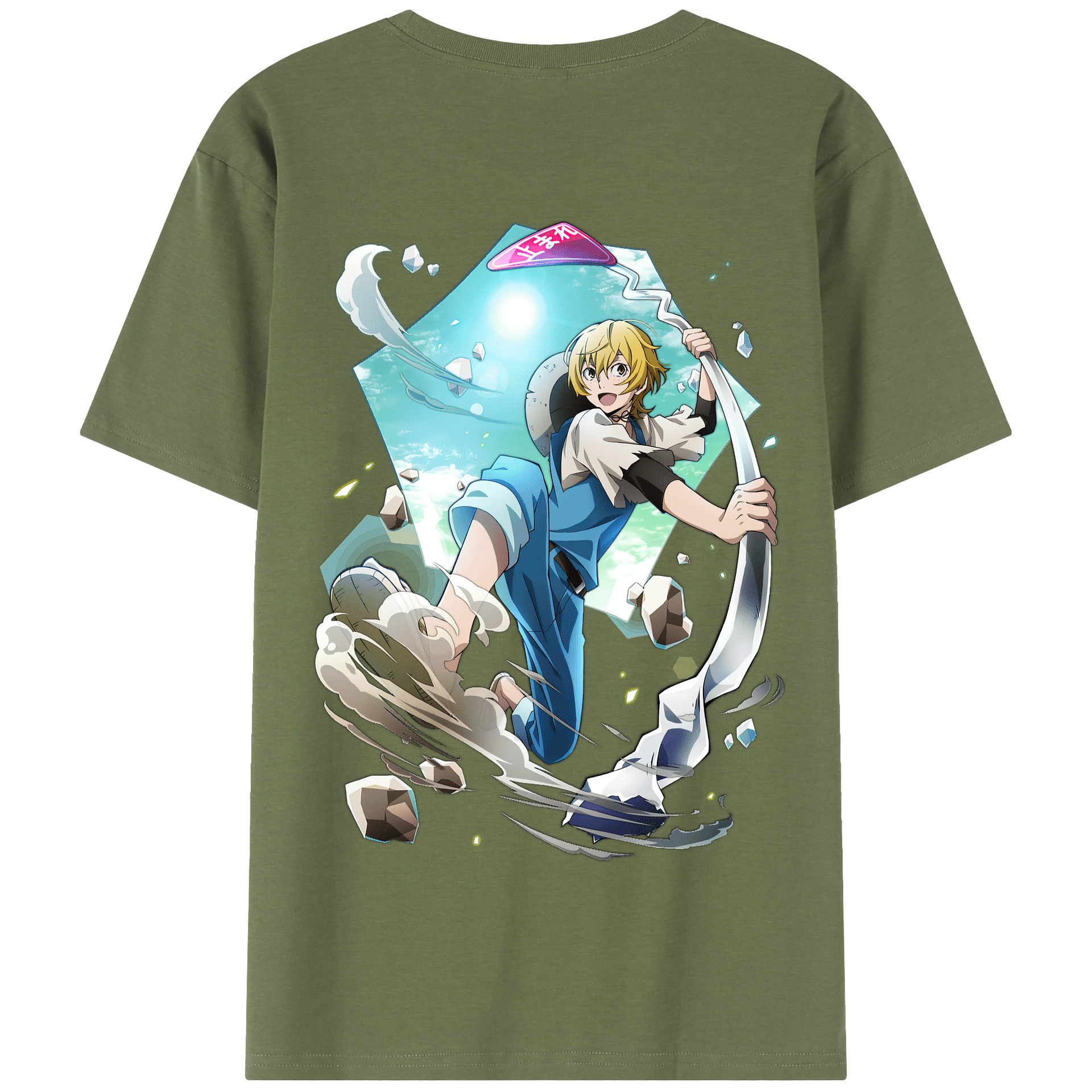 （画像用） 文豪ストレイドッグス Bungo Stray Dogs 綿100％半袖Tシャツ（背面プリント）